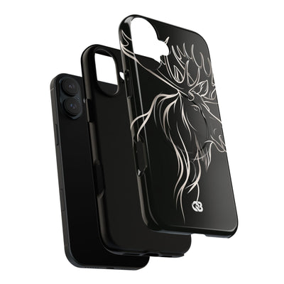 Nordic Moose Contour · Tough 2.0 Magnetic Phone Case for iPhone · Black