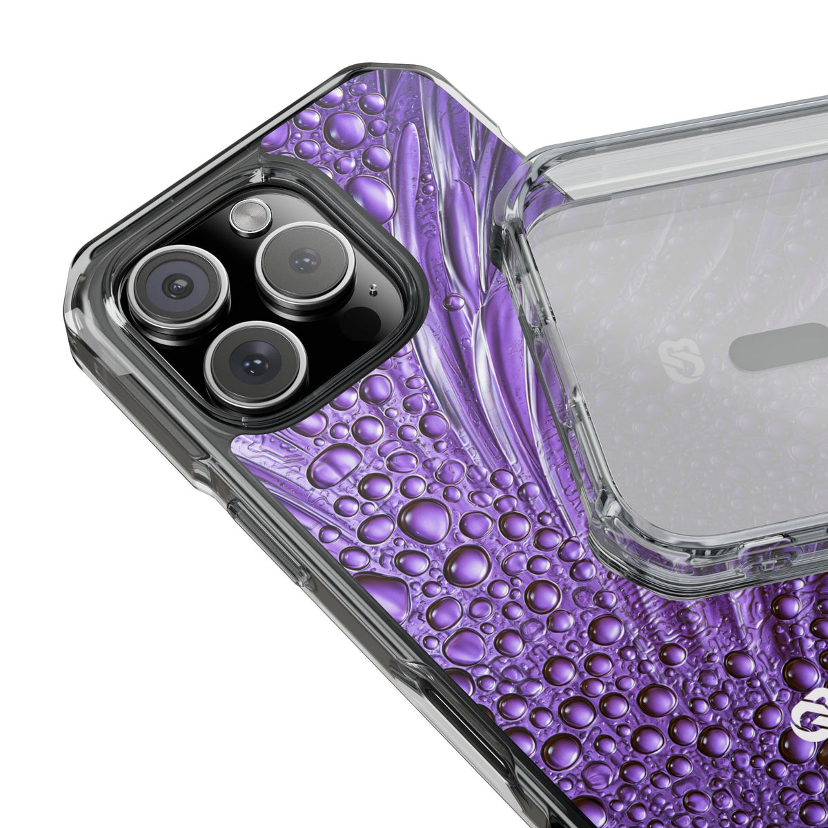 Violet Liquid Gel · Clear Impact Magnetic Phone Case for iPhone · Purple