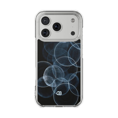 Blue Impact MagSafe Phone Case for iPhone - Cyan Pulse Ripple