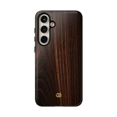 Brown Tough Phone Case for Samsung - Burnished Mahogany Grain