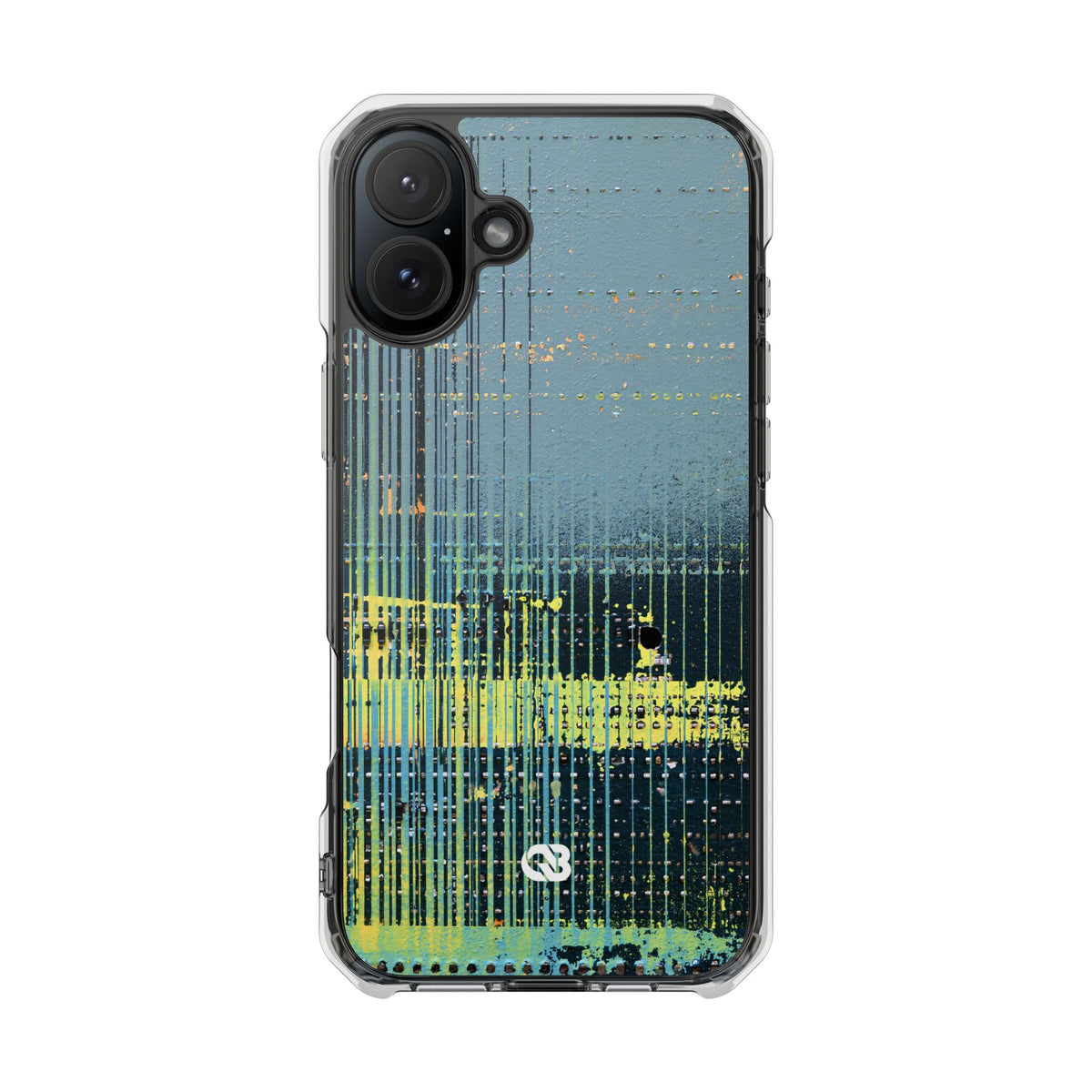 Acid Raster Circuit · Clear Impact Magnetic Phone Case for iPhone · Teal