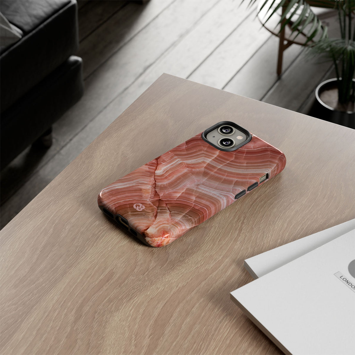 Blushing Rose Strata · Tough Phone Case for iPhone · Pink
