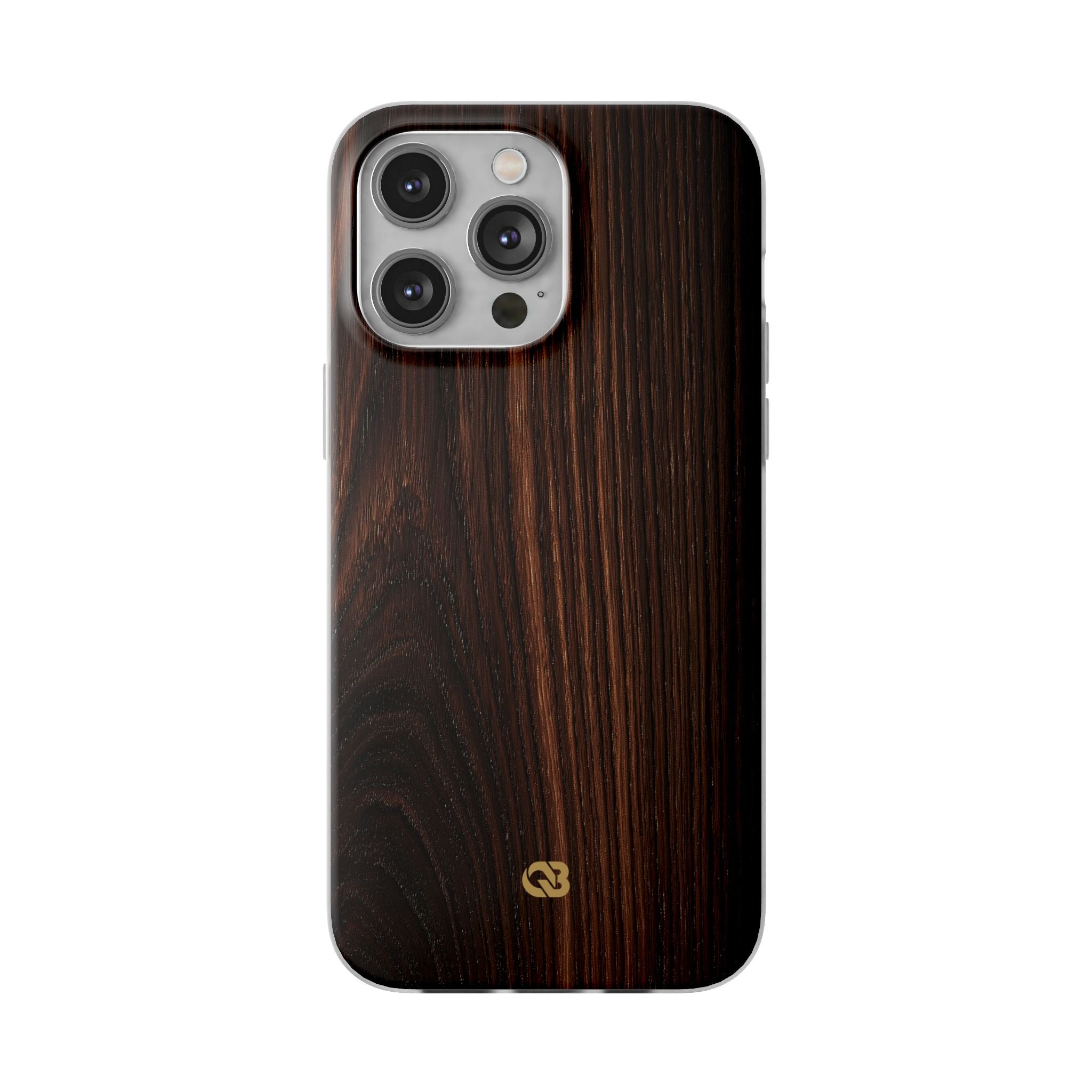 Brown Lite Phone Case for iPhone - Burnished Mahogany Grain