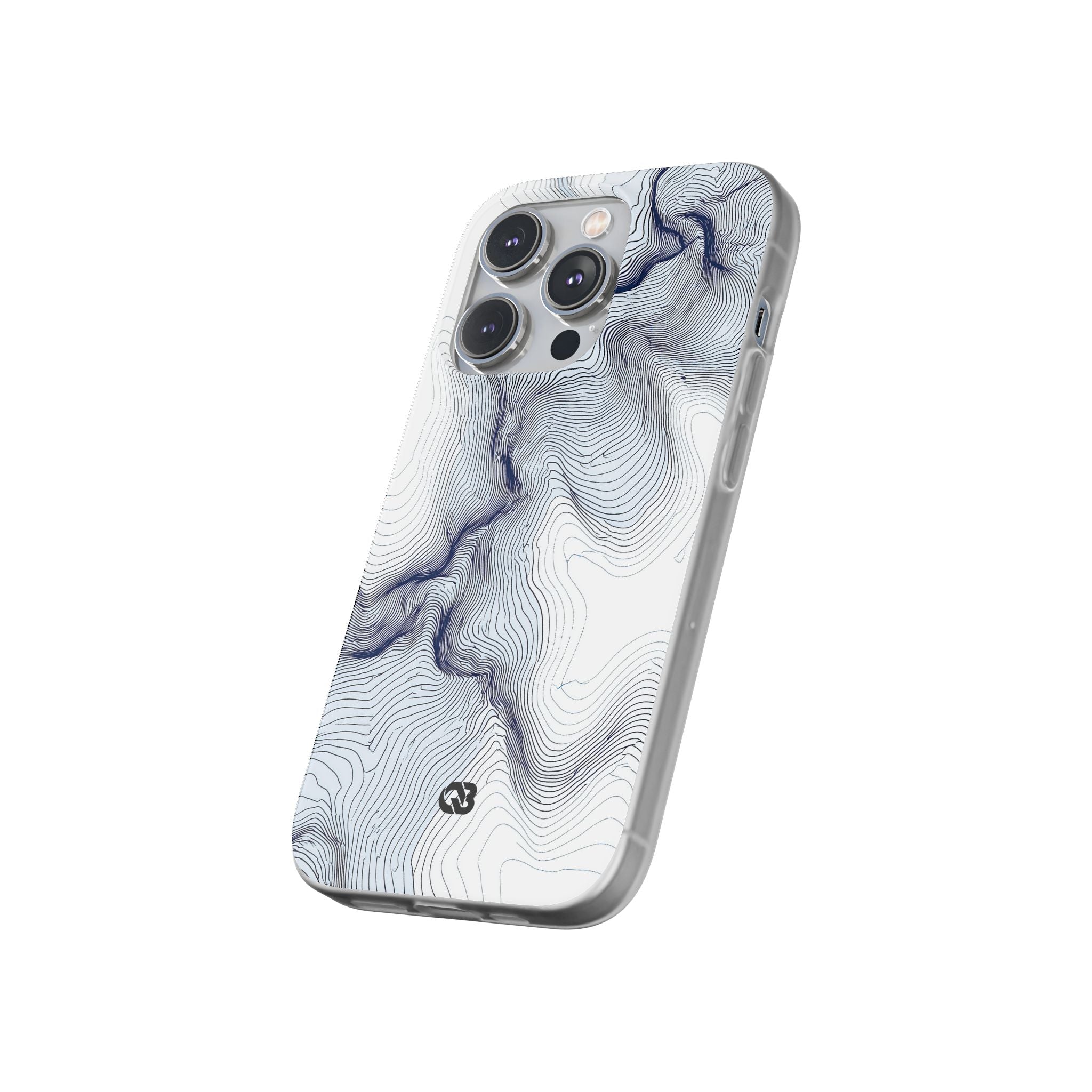 White Lite Phone Case for iPhone - Nordic Ridge Topo