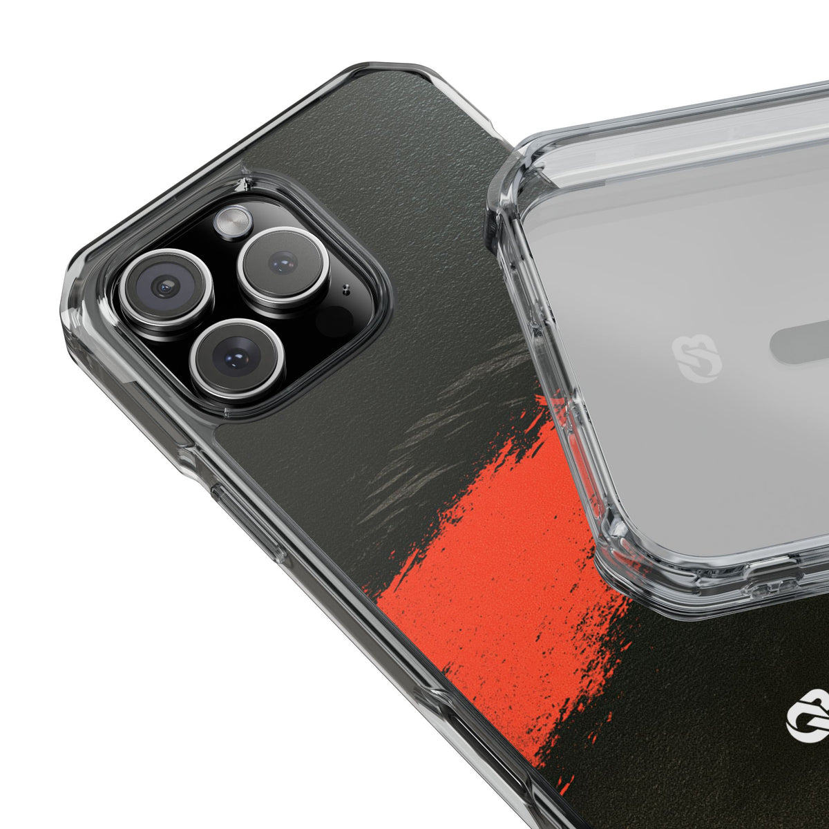 Crimson Raptor Noir · Clear Impact Magnetic Phone Case for iPhone ·  Black