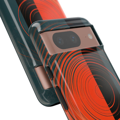 Teal Tough Phone Case for Google Pixel - Burnt Slate Radial