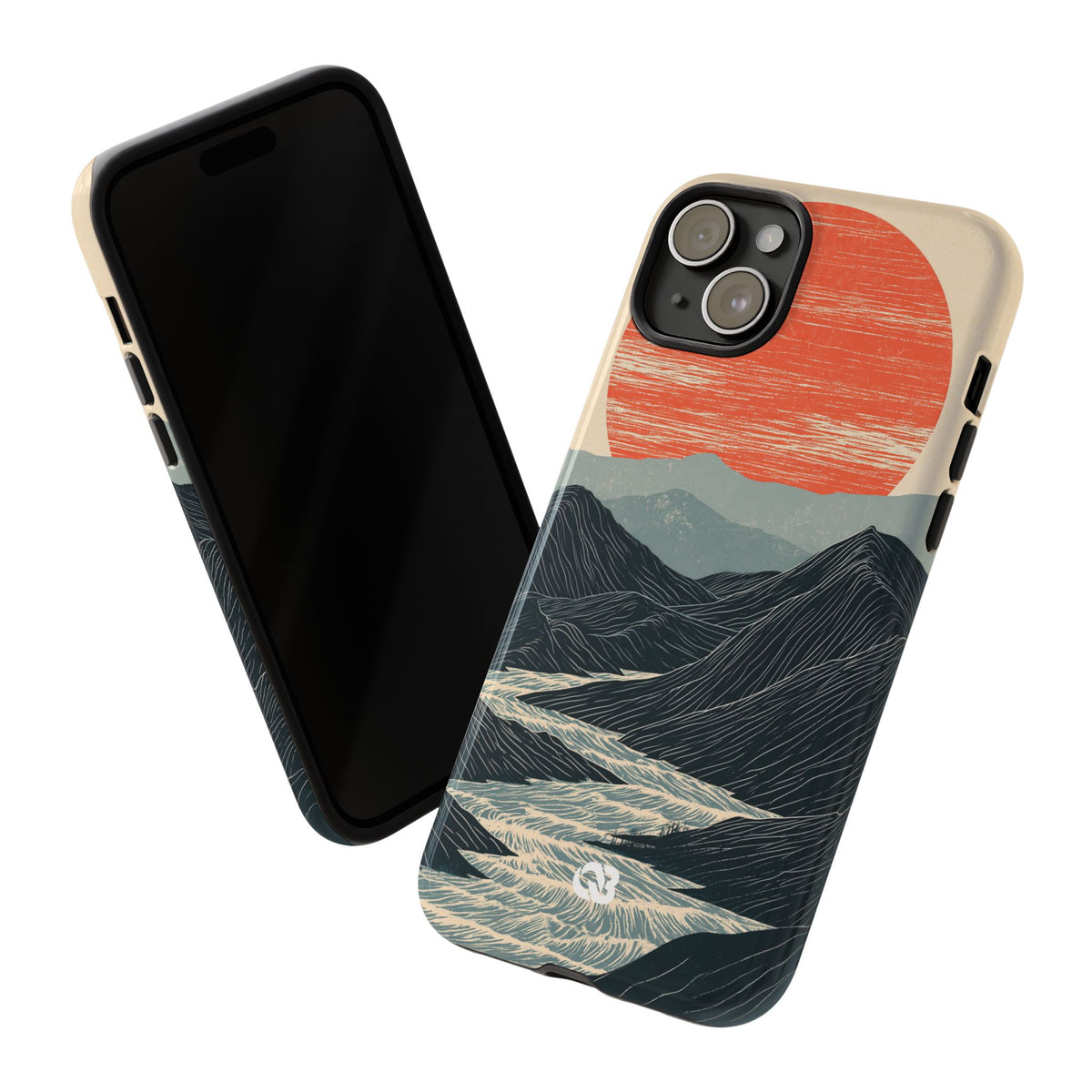 Crimson Ridge Horizon · Tough Phone Case for iPhone · Black