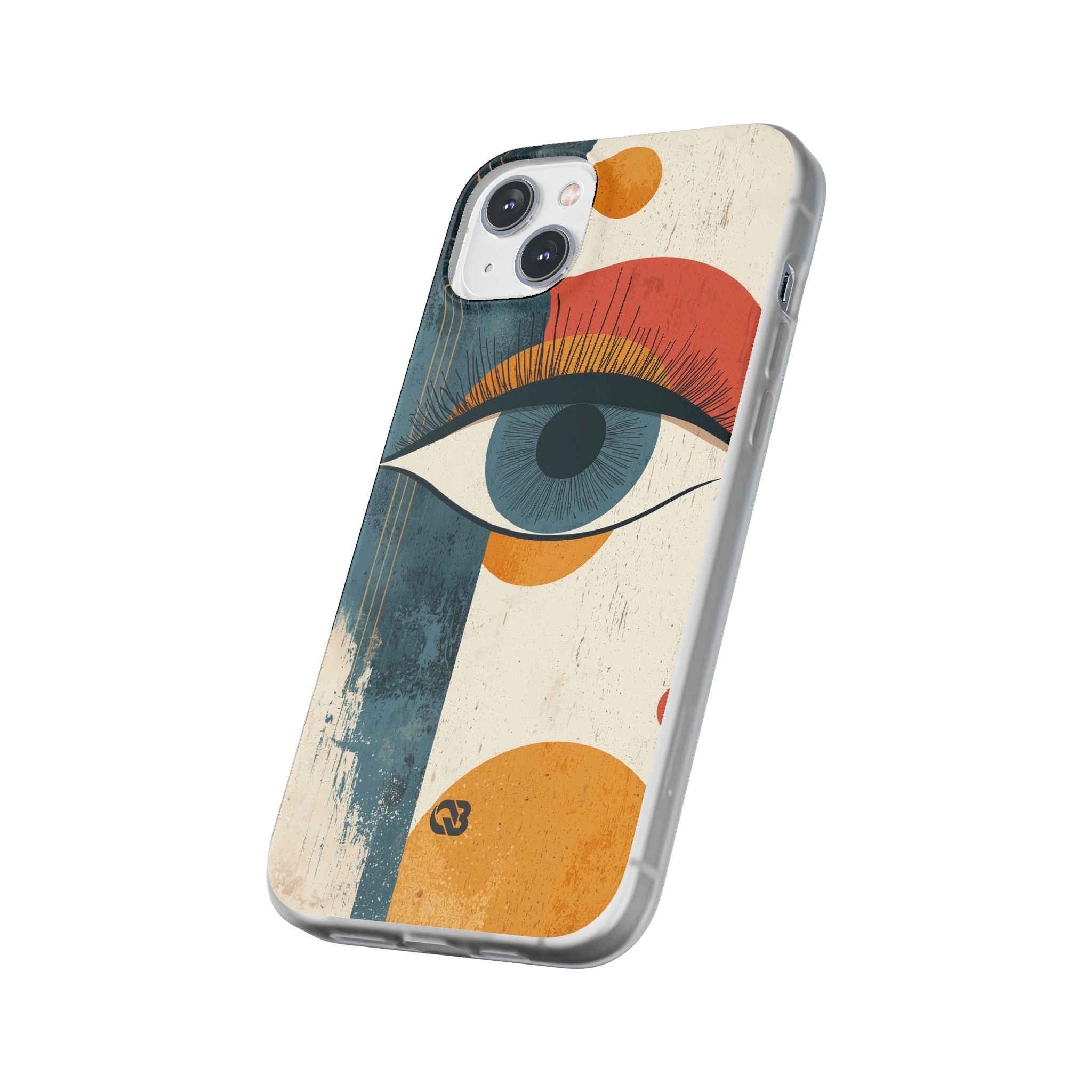 Distressed Azure Ocular · Soft Phone Case for iPhone
