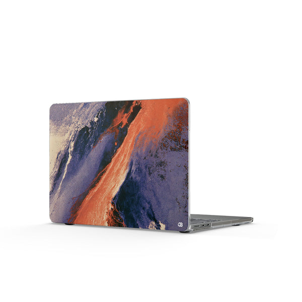 Solar Aura Drift · Clear Hard Case for MacBook · Orange