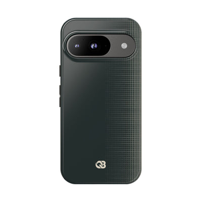 Grey Tough Phone Case for Google Pixel - Charcoal Tech Grid