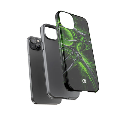 Cyber Sigil Grid · Tough Phone Case for iPhone · Green