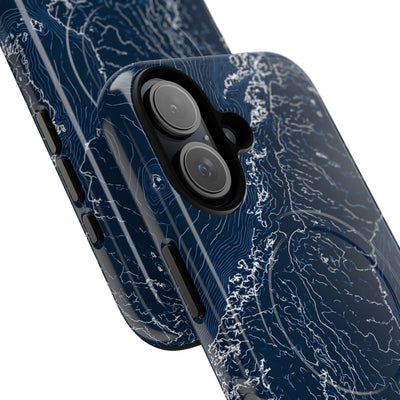 Nordic Contour Chart · Tough 2.0 Magnetic Phone Case for iPhone · Blue