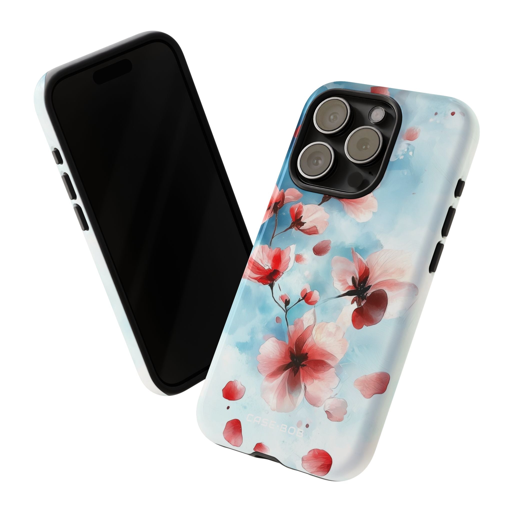 Pink Blossom Drift iPhone 15 Pro Cover - Tough
