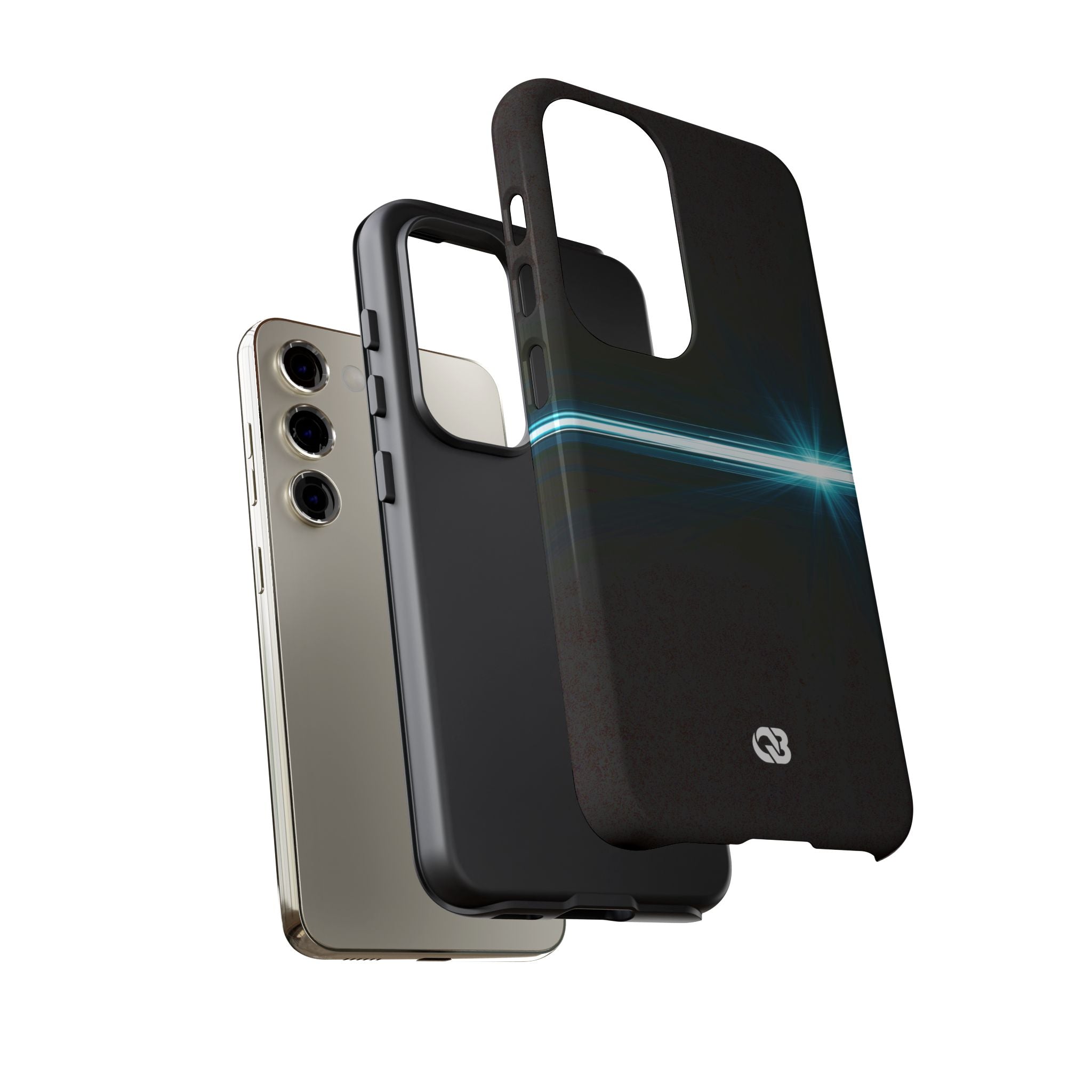 Blue Tough Phone Case for Samsung - Electric Cyan Ray