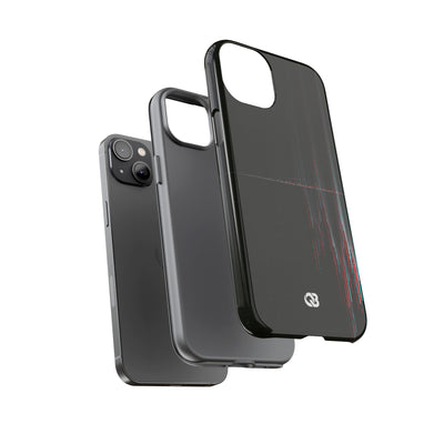 Black Tough Phone Case for iPhone - Corrupted Data Stream