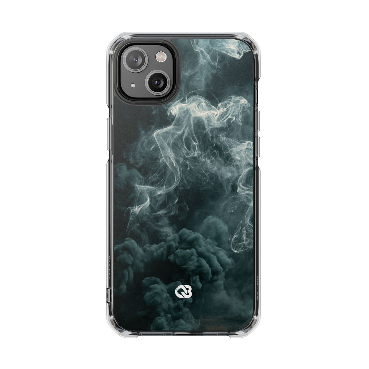 Luminescent Vapor Drift · Clear Impact Magnetic Phone Case for iPhone · Teal