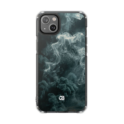 Luminescent Vapor Drift · Clear Impact Magnetic Phone Case for iPhone · Teal
