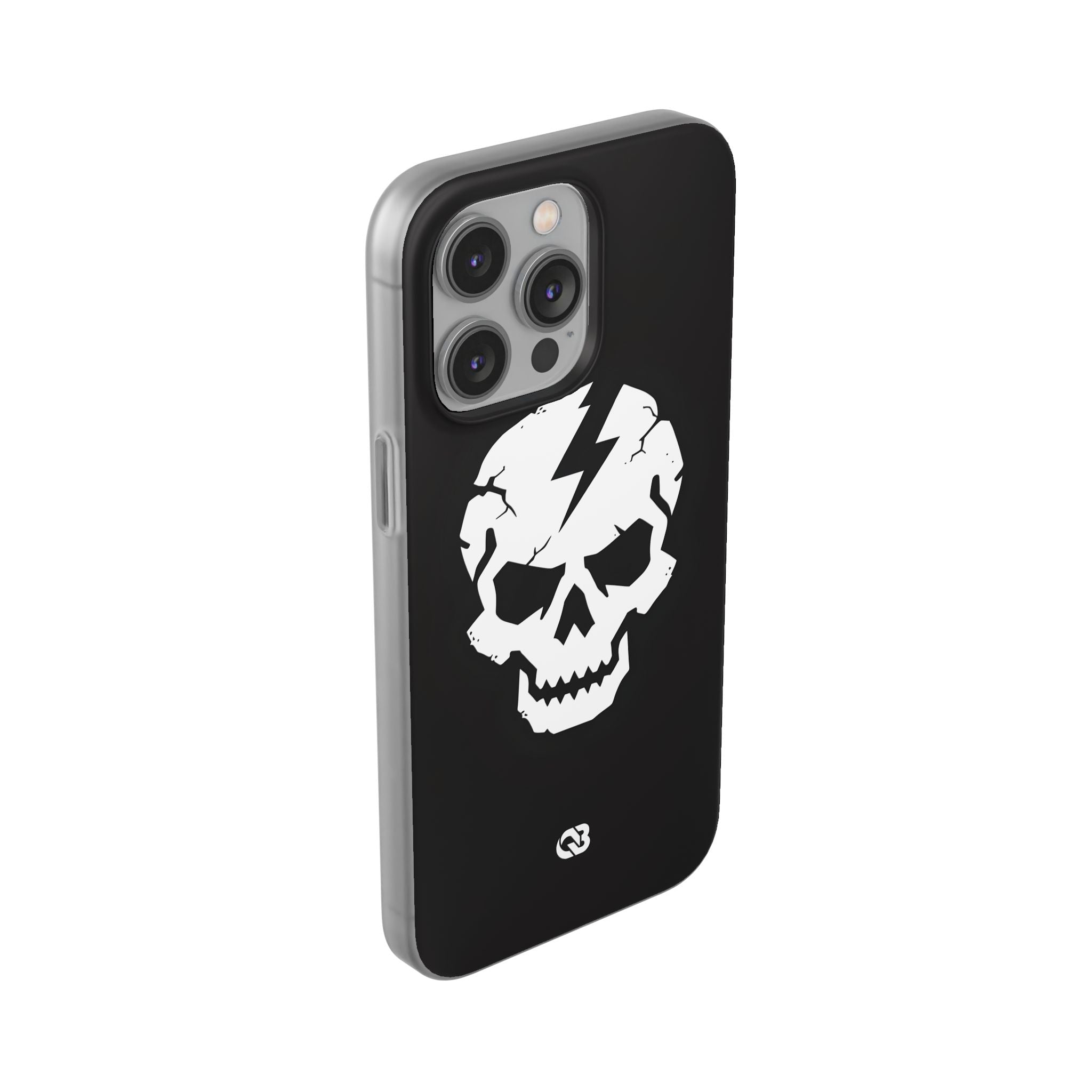 Shattered Bolt Skull · Soft Phone Case for iPhone