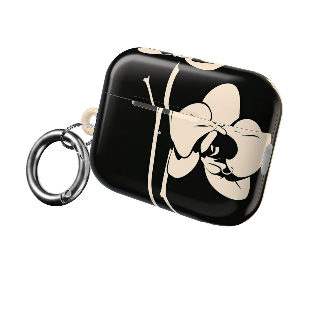 Nocturne Orchid · Hard Case for AirPods & AirPods Pro · Black