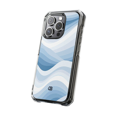 Blue Impact MagSafe Phone Case for iPhone - Glacial Indigo Flow