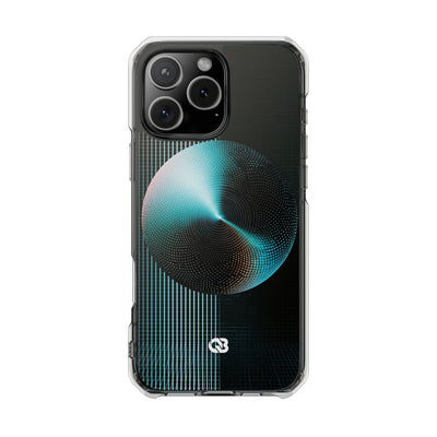 Blue Impact MagSafe Phone Case for iPhone - Cyan Vector Sphere