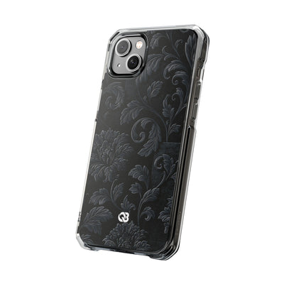 Obsidian Damask · Clear Impact Magnetic Phone Case for iPhone ·  Black