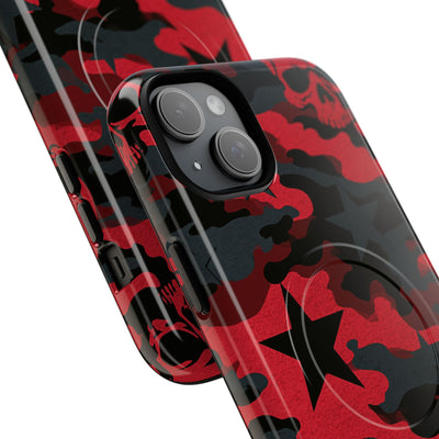 Crimson Skull Camo · Tough 2.0 Magnetic Phone Case for iPhone · Red