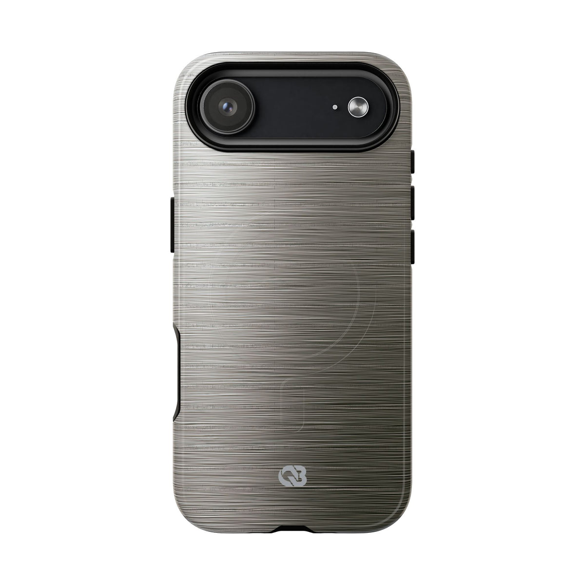 Grey Tough 2.0 Magsafe Phone Case for iPhone - Brushed Industrial Steel