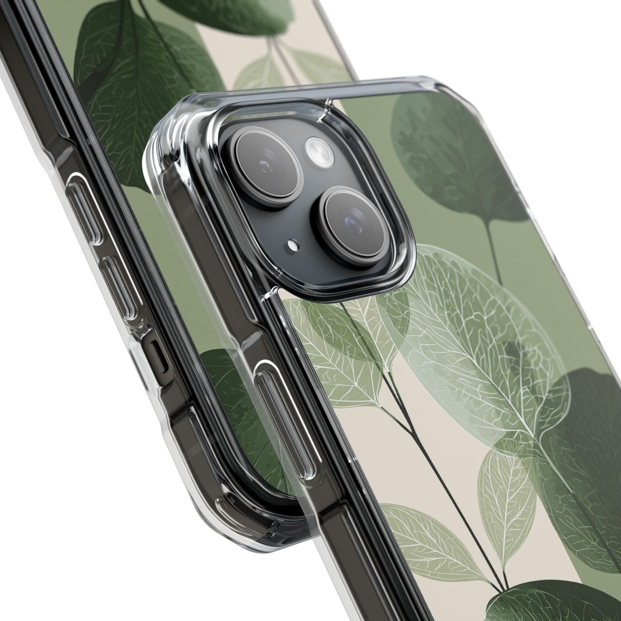 Green Impact MagSafe Phone Case for iPhone - Sage Leaf Skeletals