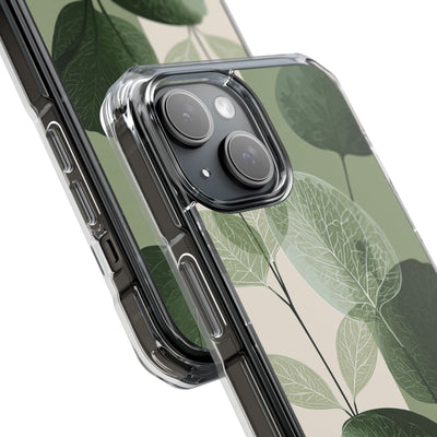 Green Impact MagSafe Phone Case for iPhone - Sage Leaf Skeletals