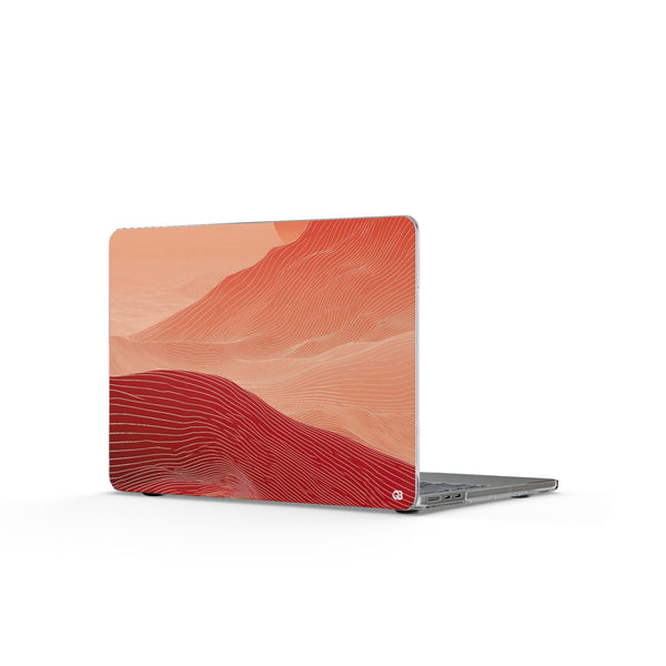 Crimson Dune Horizon · Clear Hard Case for MacBook · Red