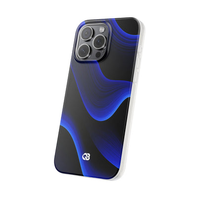 Blue Lite Phone Case for iPhone - Electric Cobalt Flow