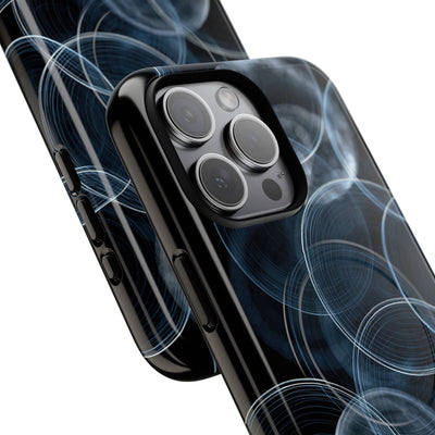 Blue Tough 2.0 Magsafe Phone Case for iPhone - Cyan Pulse Ripple
