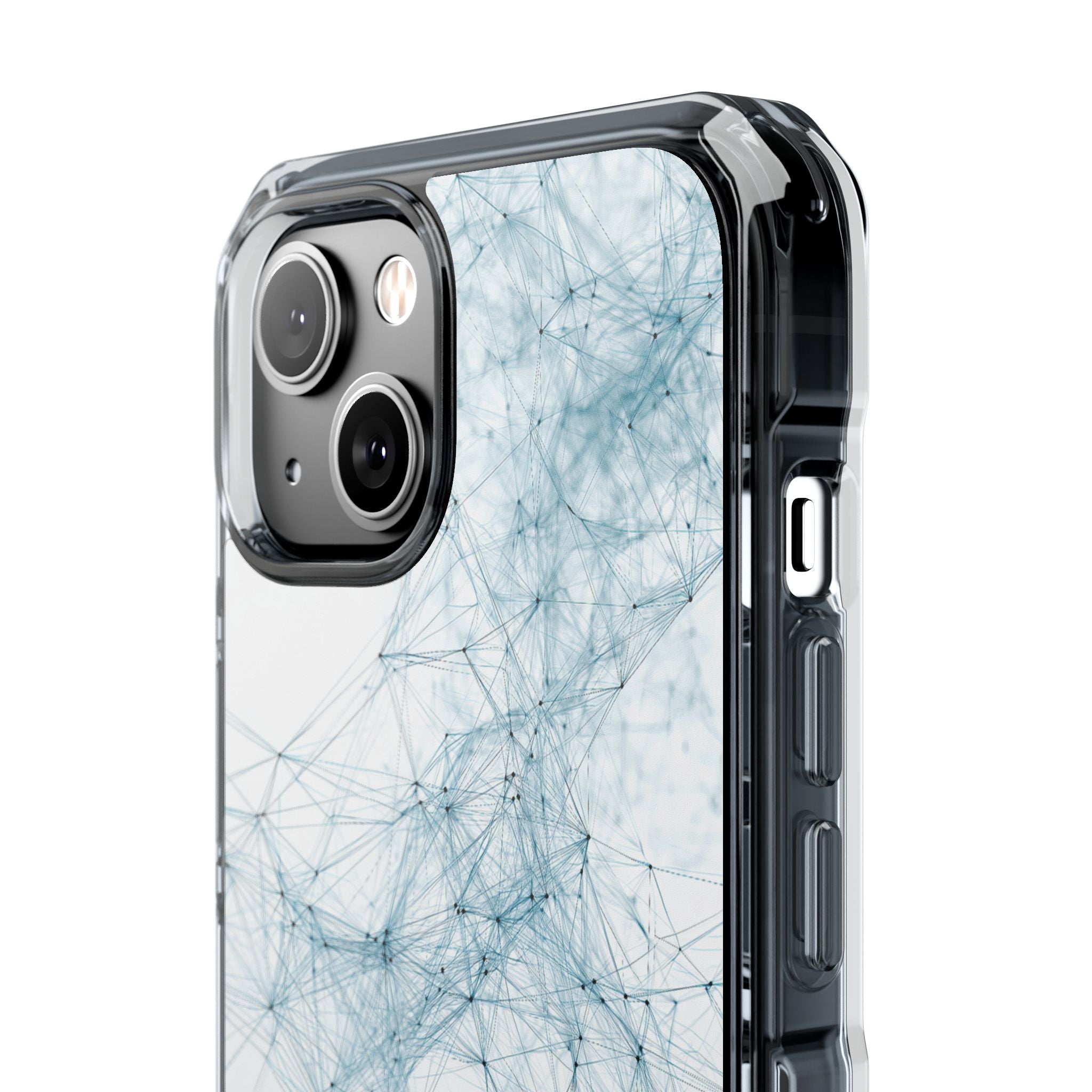 Blue Impact MagSafe Phone Case for iPhone - Glacial Neural Web