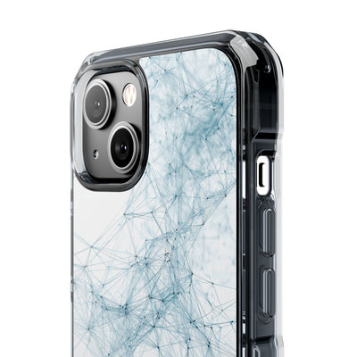 Blue Impact MagSafe Phone Case for iPhone - Glacial Neural Web