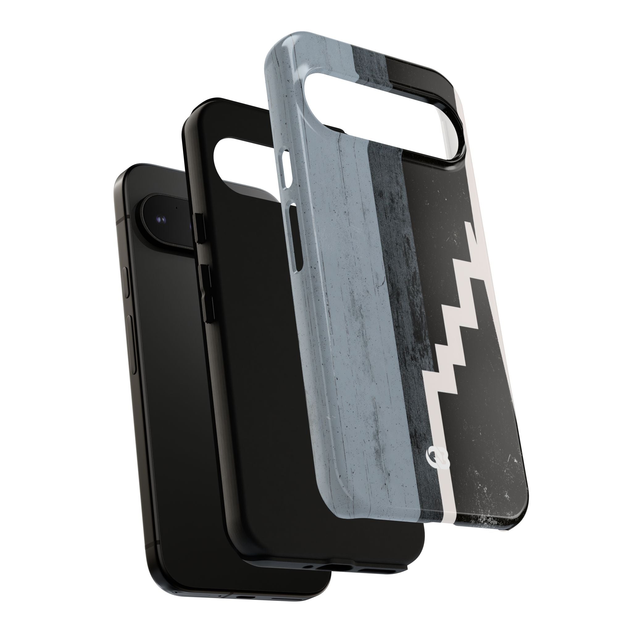 Grey Tough Phone Case for Google Pixel - Industrial Concrete Void