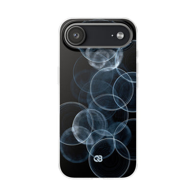 Blue Lite Phone Case for iPhone - Cyan Pulse Ripple