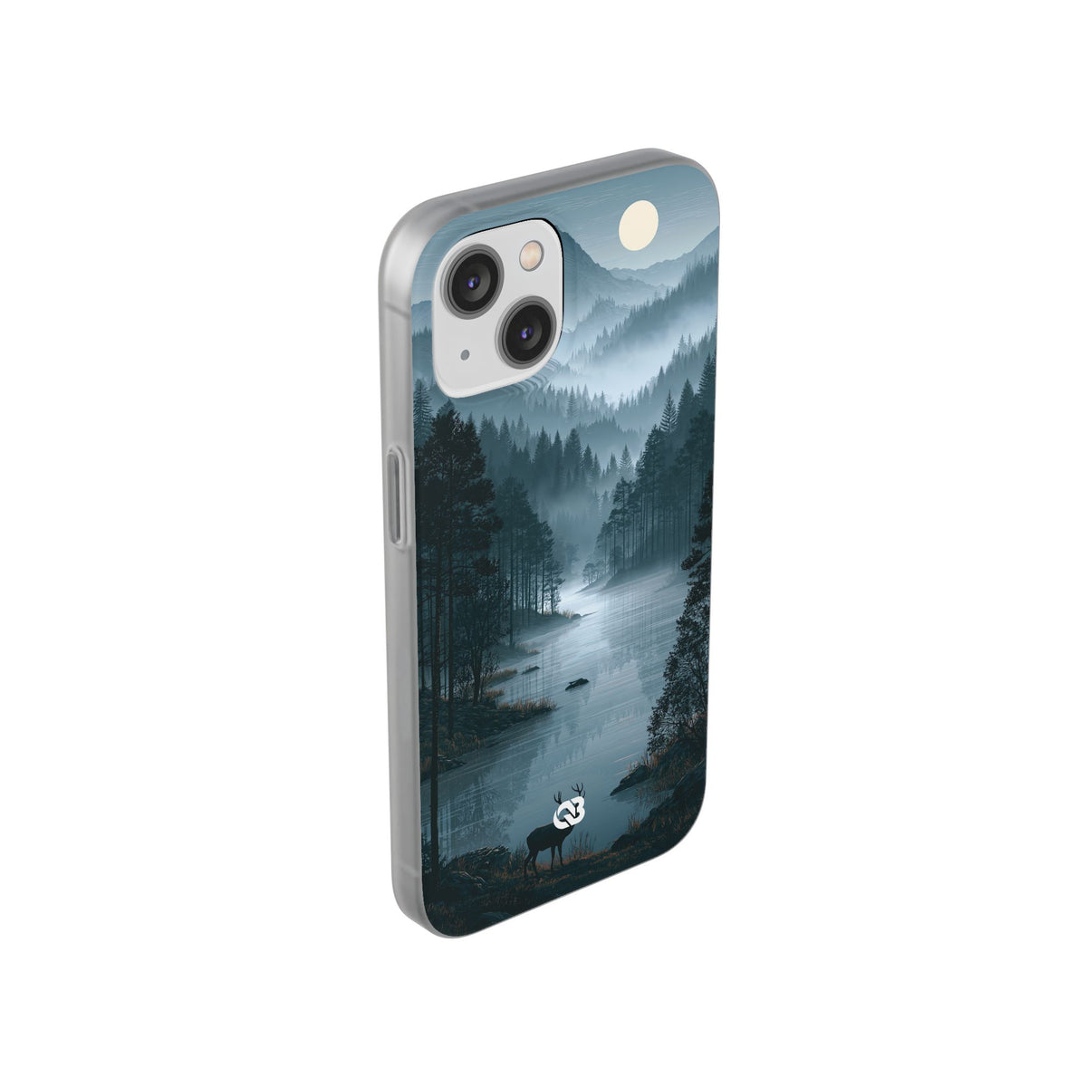 Silent Nordic Fjord · Lite Phone Case for iPhone ·  Blue