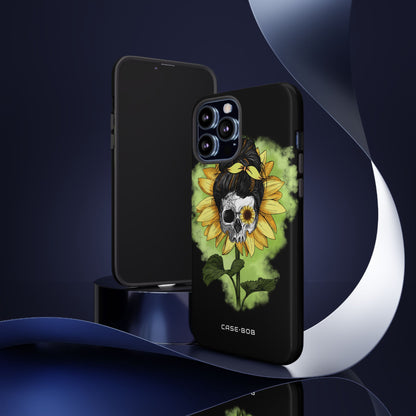 Sonnenblumen-Schädel iPhone 13 Pro Max Case - Tough