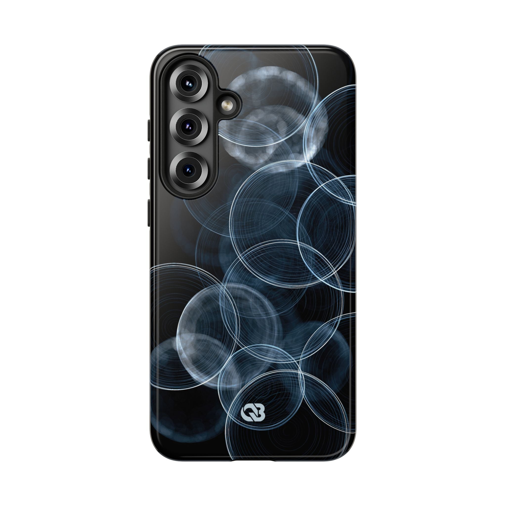 Blue Tough Phone Case for Samsung - Cyan Pulse Ripple