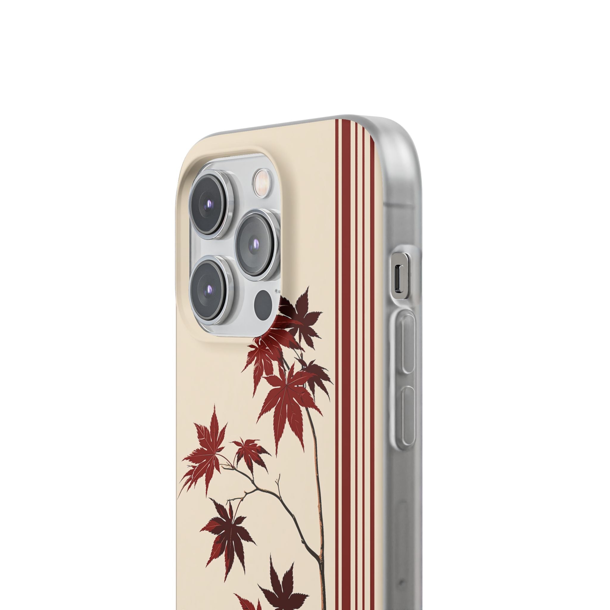 Red Lite Phone Case for iPhone - Crimson Momiji Stripe