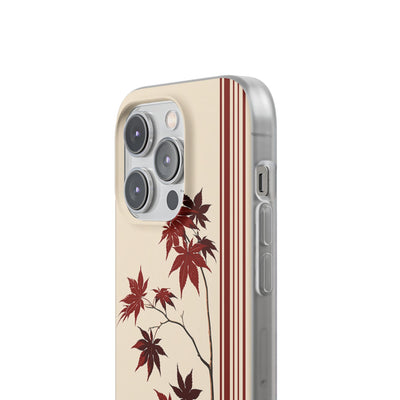 Red Lite Phone Case for iPhone - Crimson Momiji Stripe