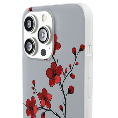 Scarlet Plum Blossom · Lite Phone Case for iPhone ·  Red