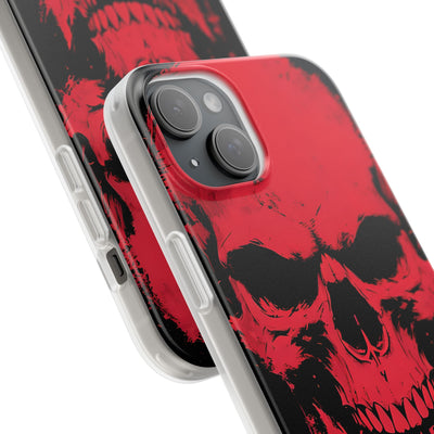 Crimson Street Skull · Soft Custodia per iPhone