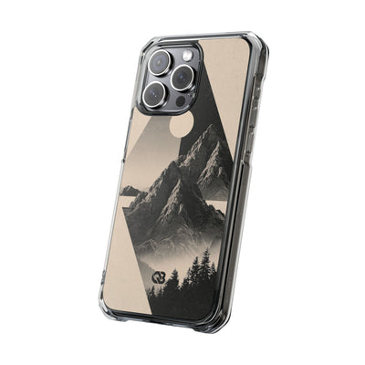 Beige Impact MagSafe Phone Case for iPhone - Obsidian Summit Parchment