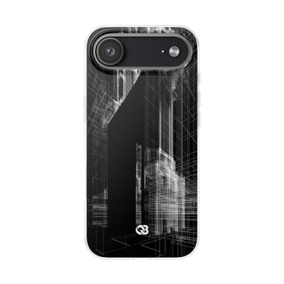 Black Lite Phone Case for iPhone - Ghost Urban Wireframe