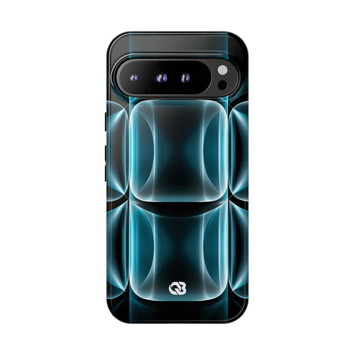 Translucent Cyber Grid · Tough Phone Case for Pixel ·  Teal