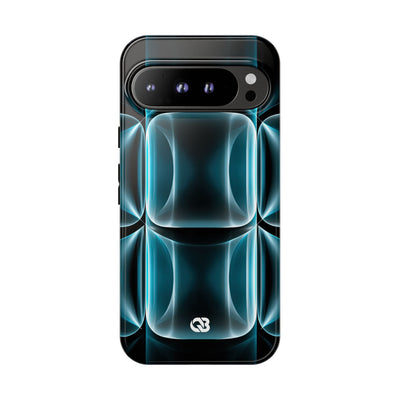 Translucent Cyber Grid · Tough Phone Case for Pixel ·  Teal