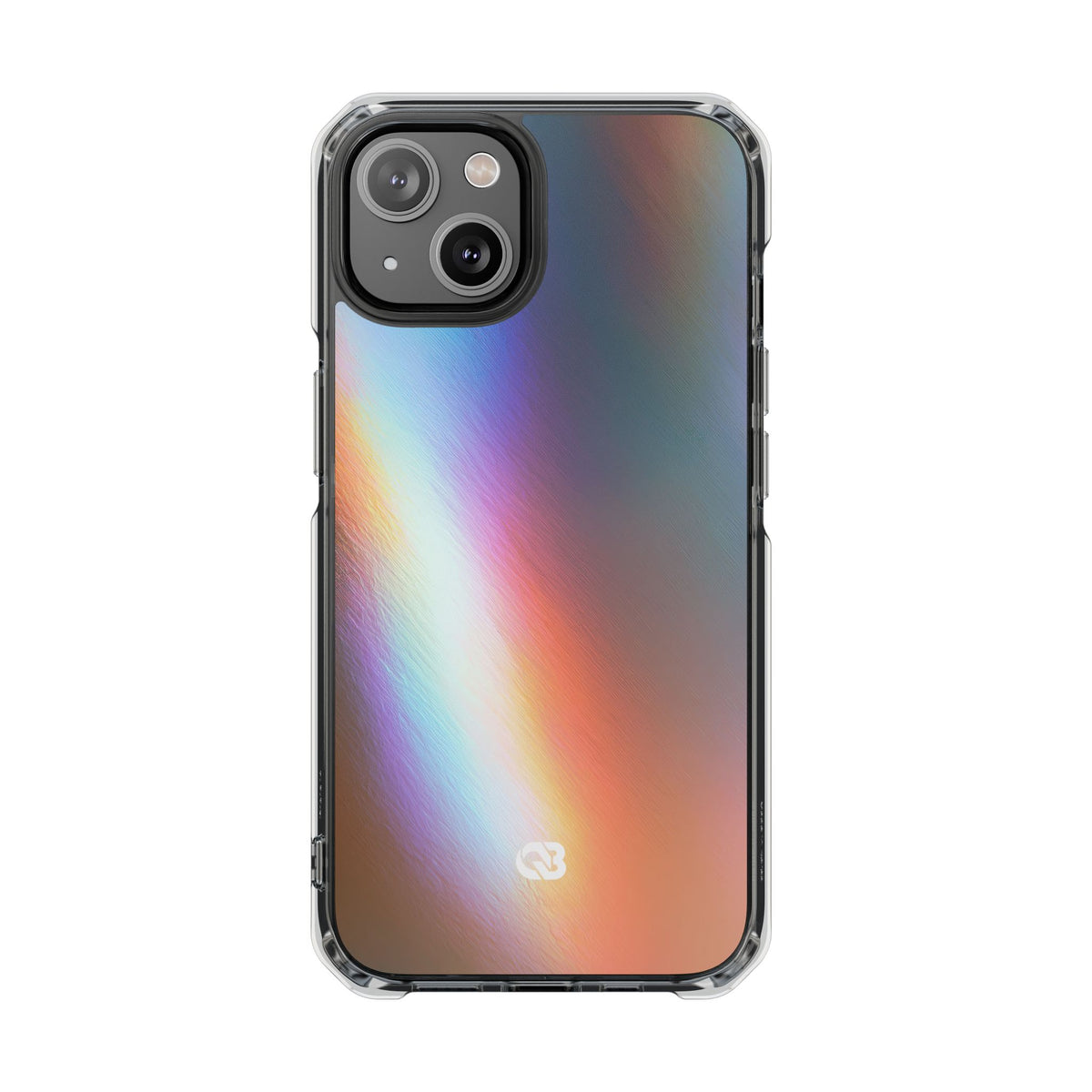 Prismatic Ray · Clear Impact Magnetic Phone Case for iPhone · Blue
