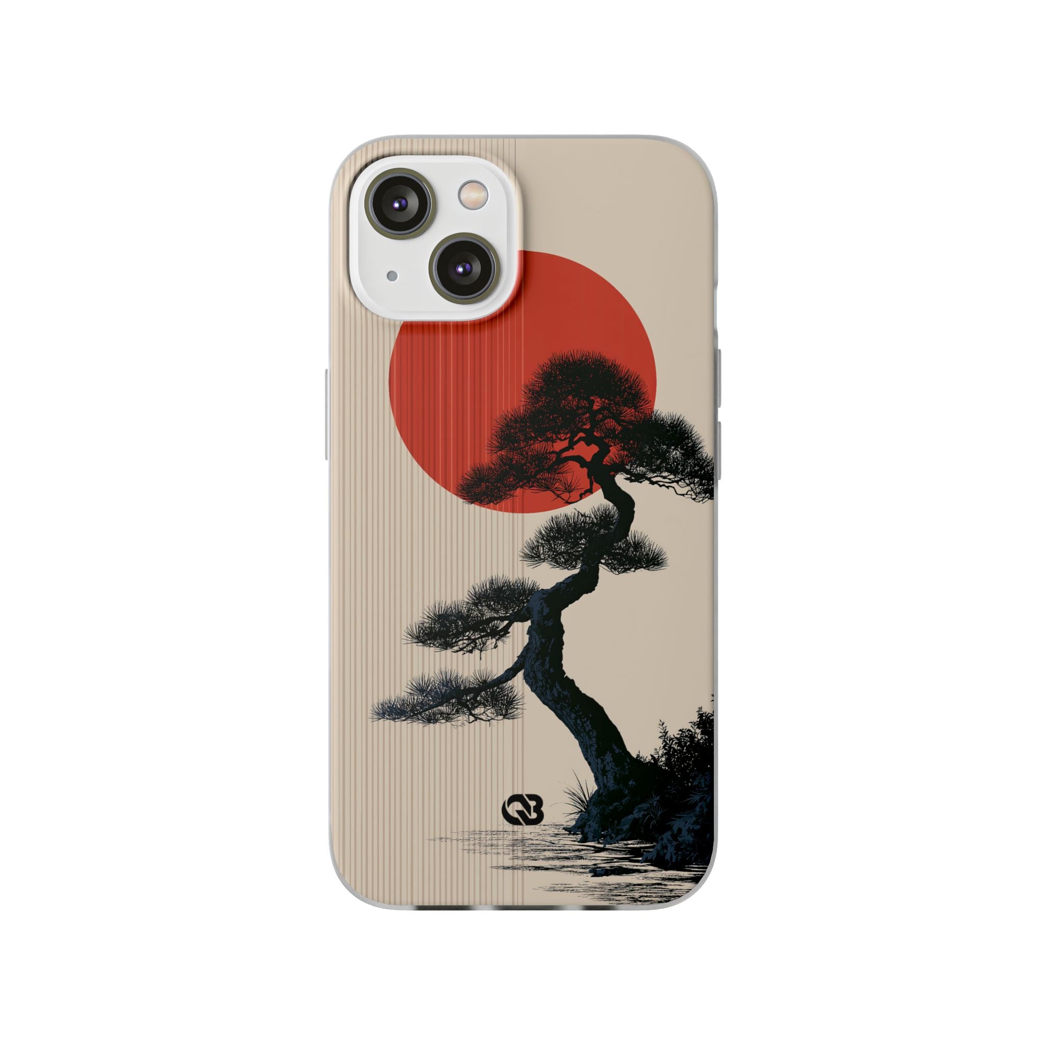 Beige Lite Phone Case for iPhone - Kyoto Crimson Pine